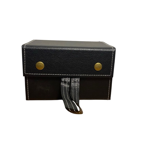Eye And‎ Sun Glasses Storage Box Foldable 4 Slots Snaps Close Great For Travel - Picture 1 of 4